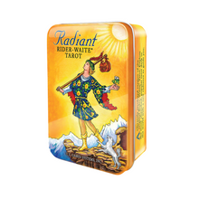 Load image into Gallery viewer, Radiant Rider-Waite Tarot Card Deck and Book in Tin Box Divination Oracle Small Pocket Size
