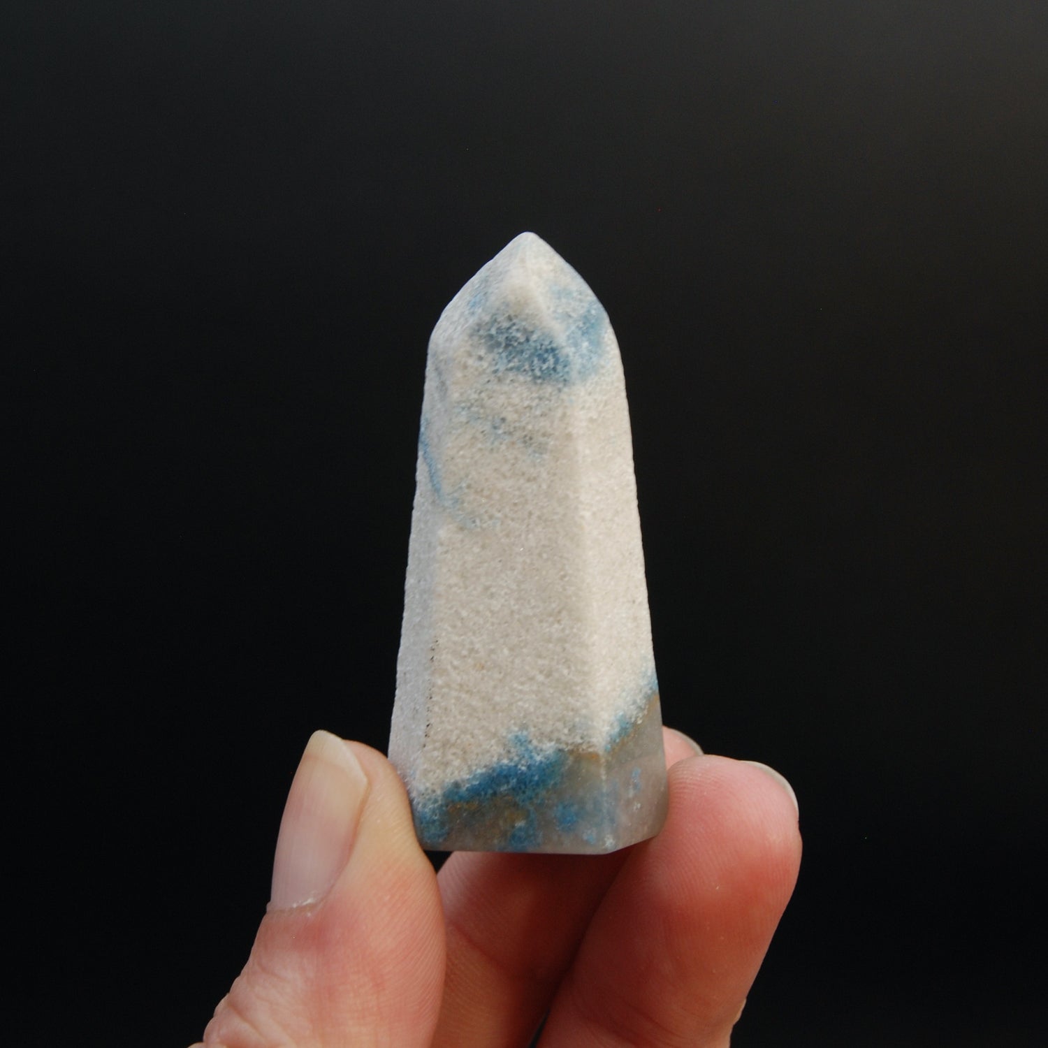 Blue Trolleite Quartz Crystal Tower