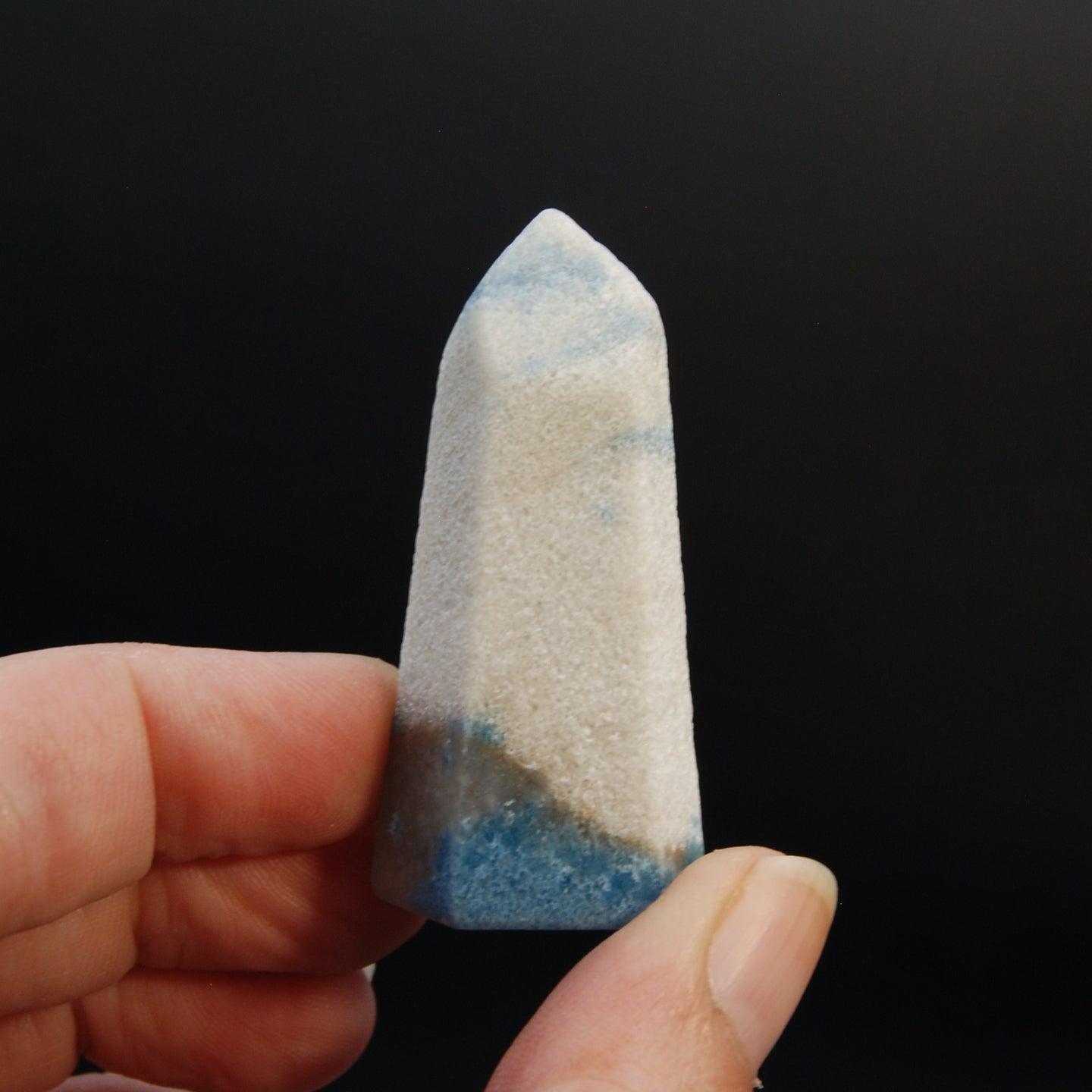 Blue Trolleite Quartz Crystal Tower