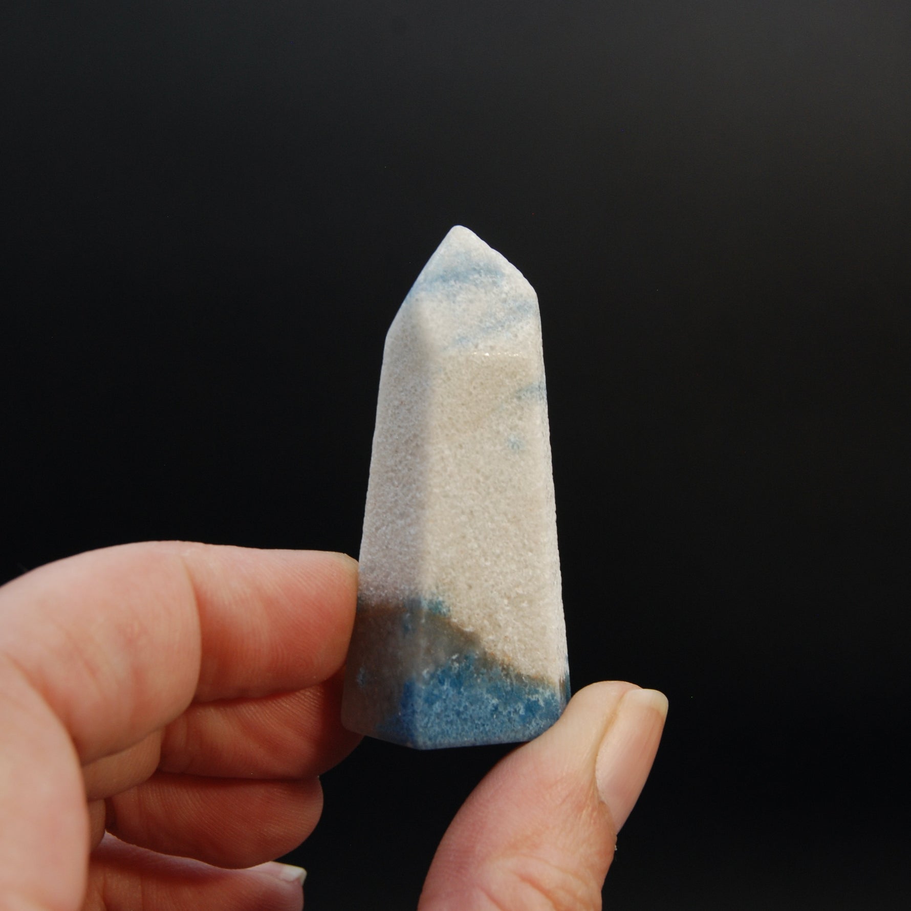 Blue Trolleite Quartz Crystal Tower