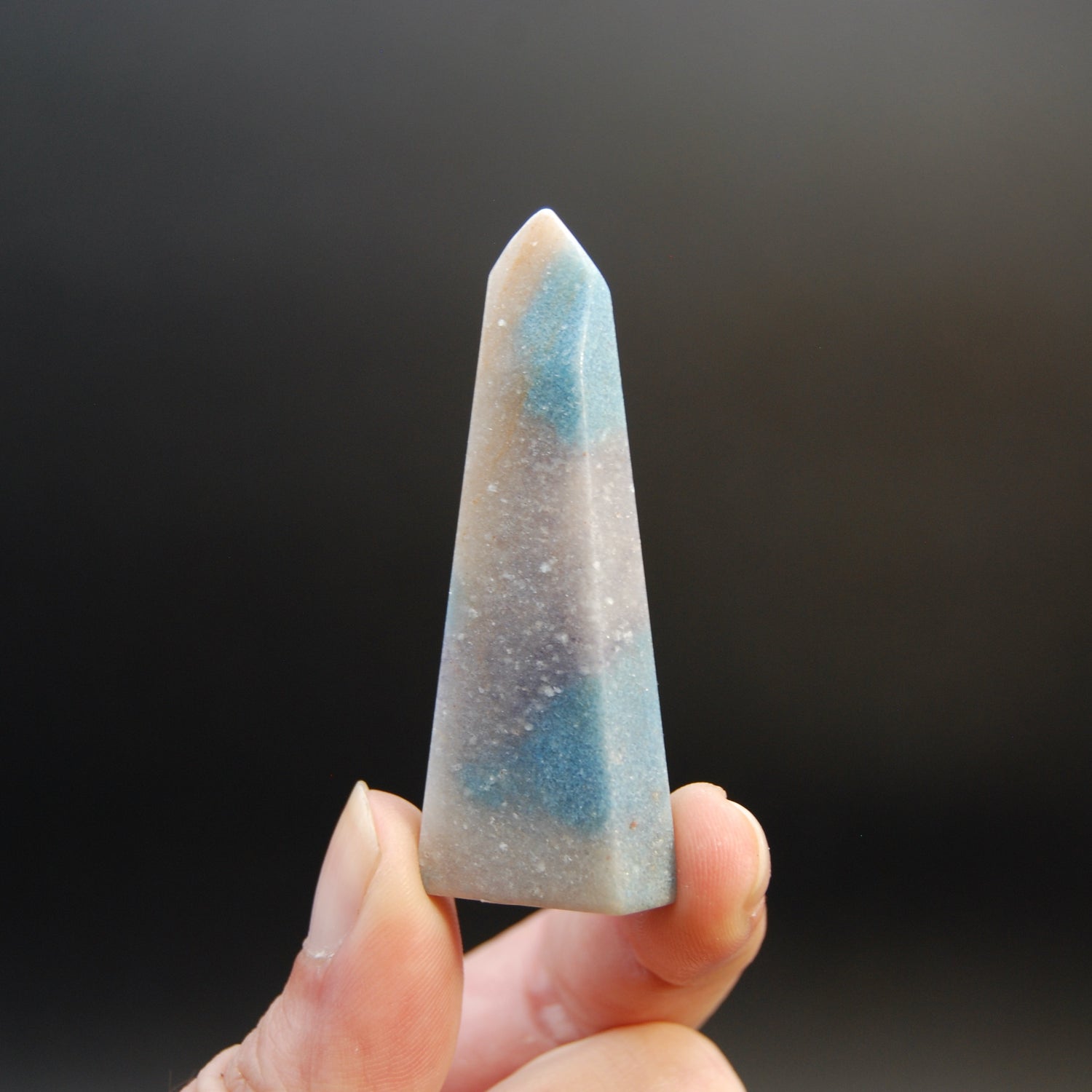 Blue Trolleite Quartz Crystal Tower