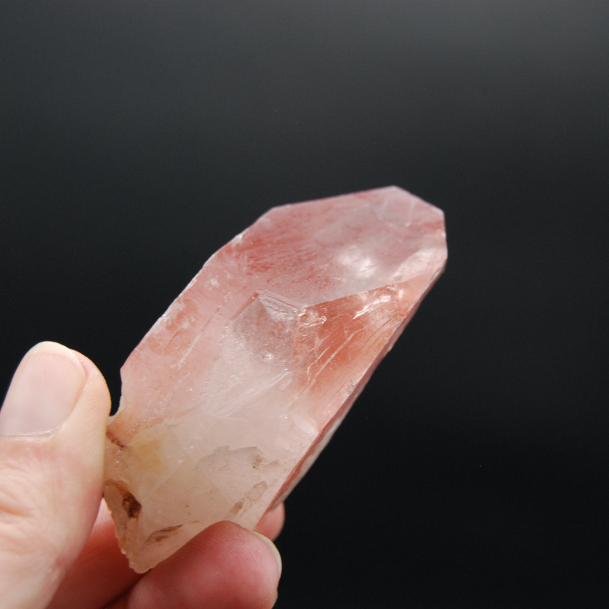 Strawberry Pink Lemurian Seed Quartz Crystal Starbrary