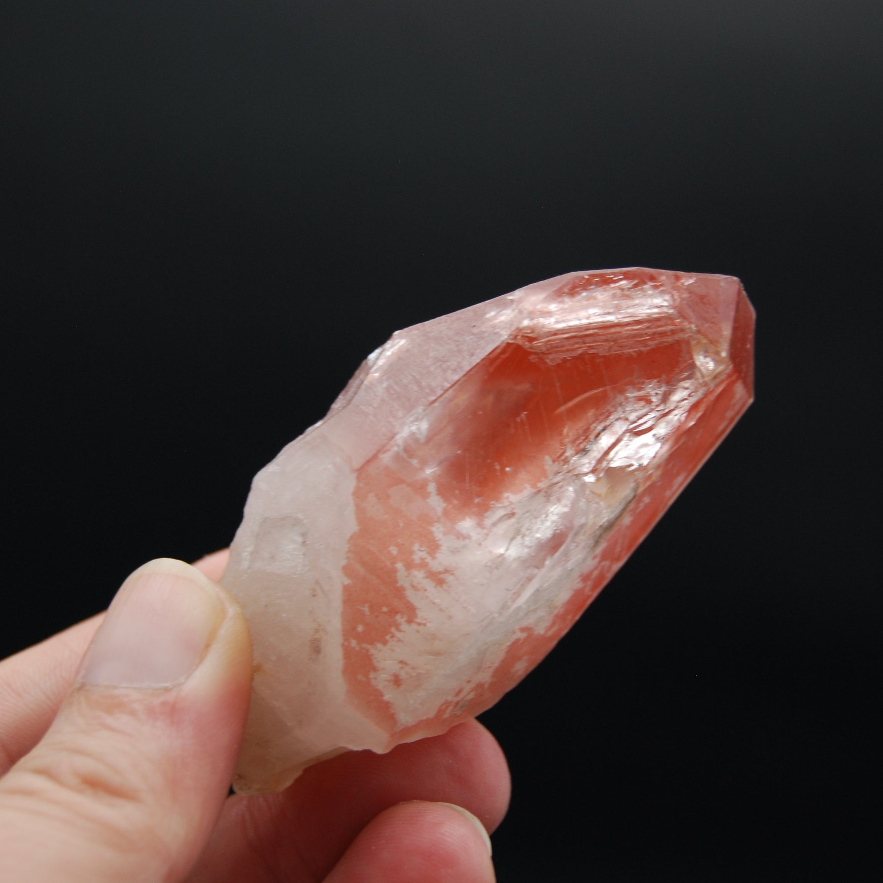 Strawberry Pink Lemurian Seed Quartz Crystal Starbrary