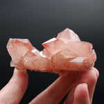 Strawberry Pink Lemurian Seed Quartz Crystal Cluster