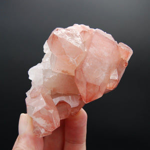 Strawberry Pink Lemurian Seed Quartz Crystal Cluster