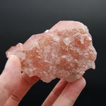 Strawberry Pink Lemurian Seed Quartz Crystal Cluster