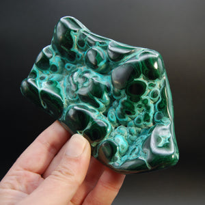 Malachite Chrysocolla Freeform Polished Crystal, Congo