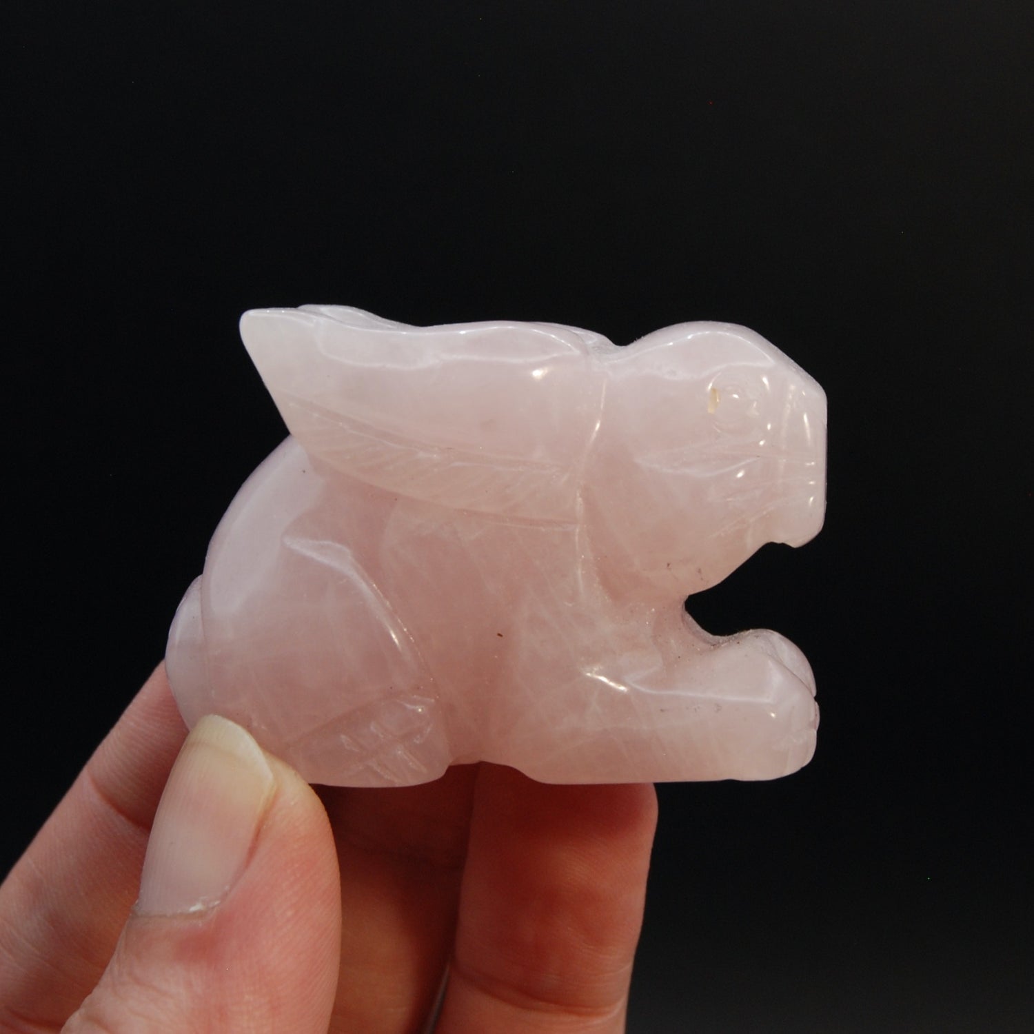 Rose Quartz Crystal Rabbit