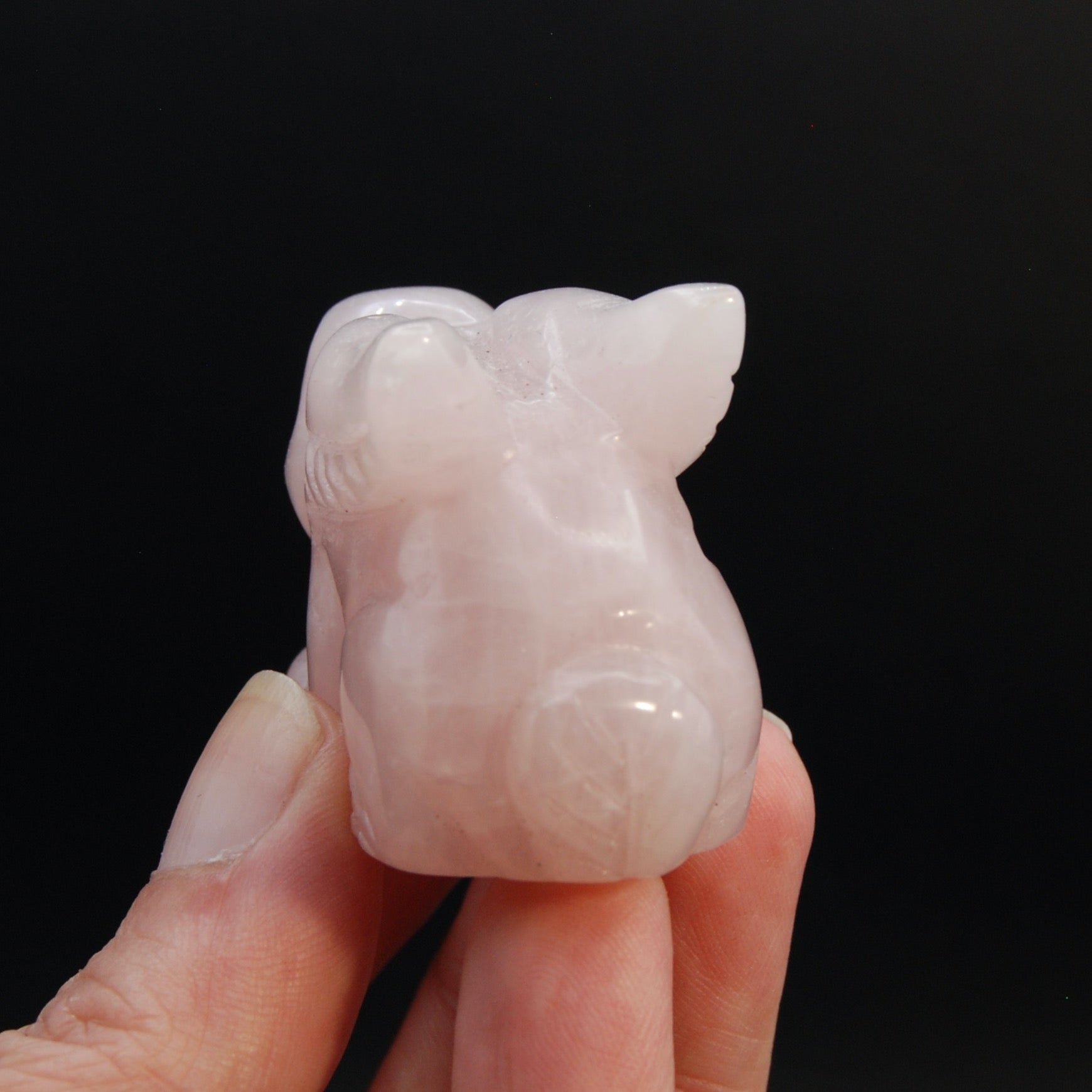 Rose Quartz Crystal Rabbit