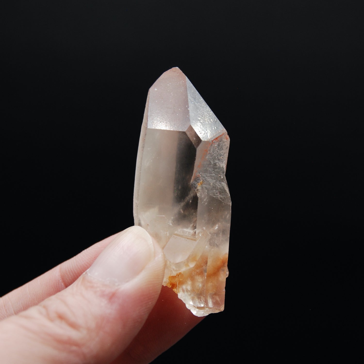 Pink Shadow Lemurian Seed Quartz Crystal