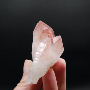 Strawberry Pink Lemurian Seed Quartz Crystal 
