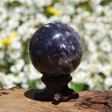 Load image into Gallery viewer, purple chalcedony sphere
