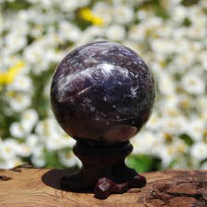 purple chalcedony sphere