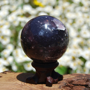 purple chalcedony sphere