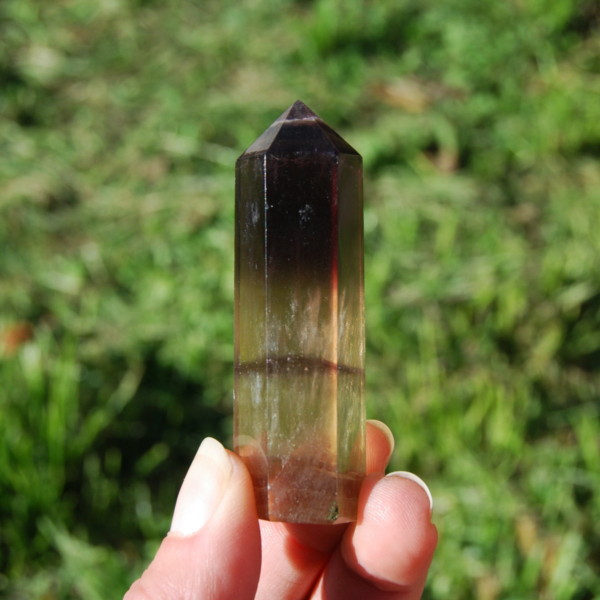 Gold Magenta Fluorite Crystal Towers