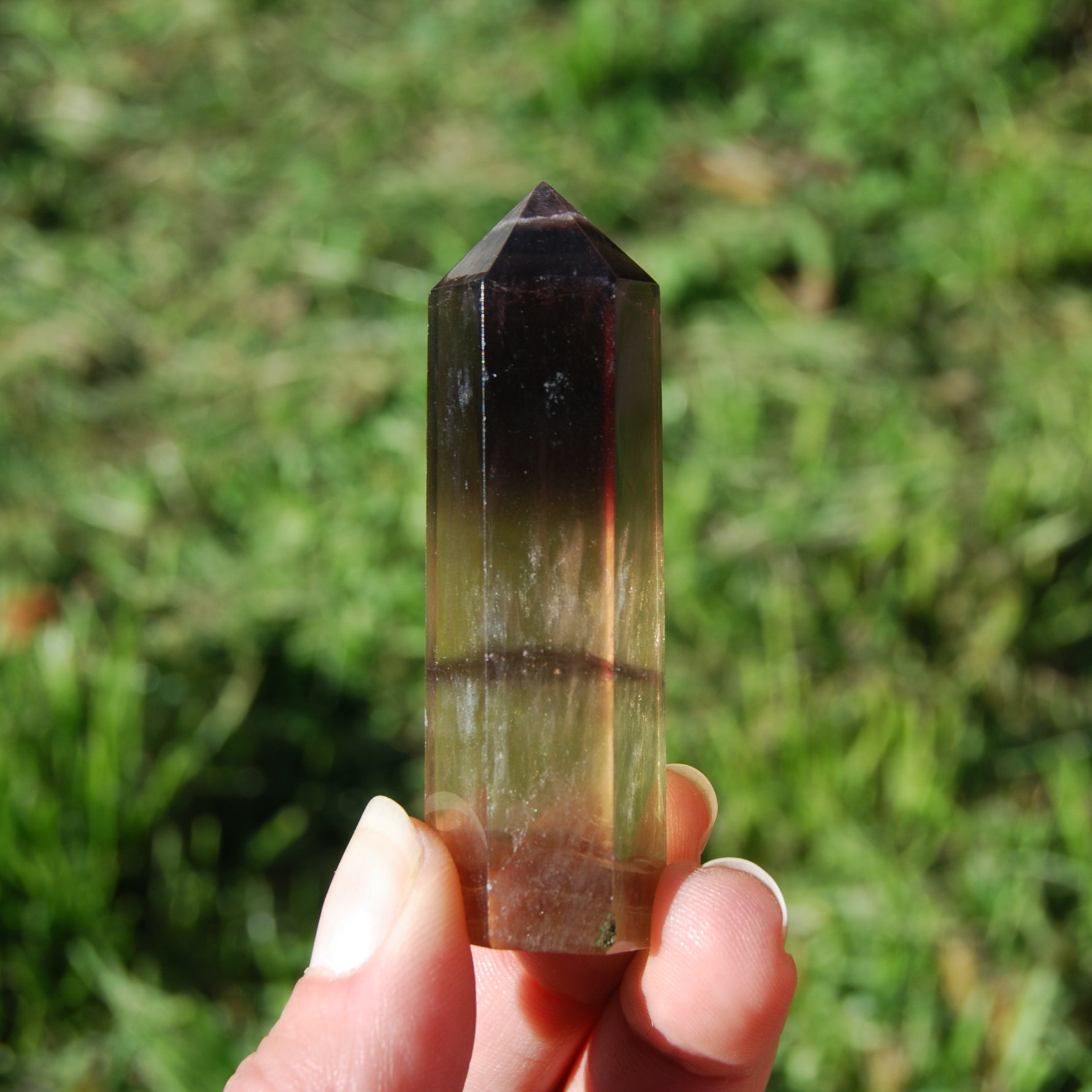 Gold Magenta Fluorite Crystal Towers