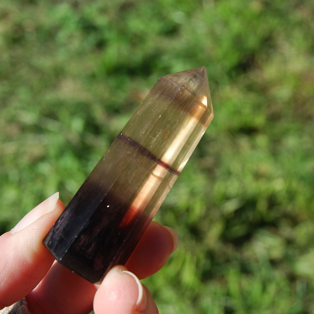 Gold Magenta Fluorite Crystal Towers