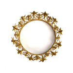 Santos Crown, Antique Gold Rhinestone Star Lily Motif
