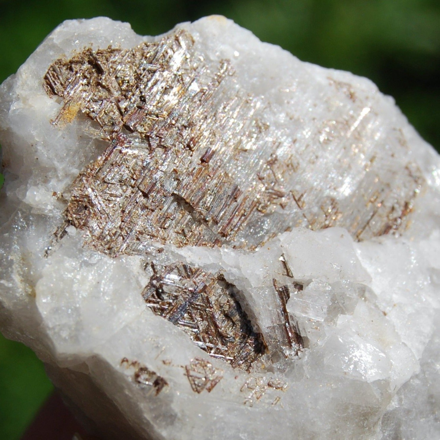Sagenite Rutile on Quartz Matrix Crystal Specimen