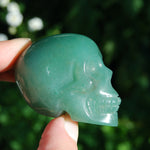 Aventurine Crystal Skull, Green Aventurine Carved Crystal Skull