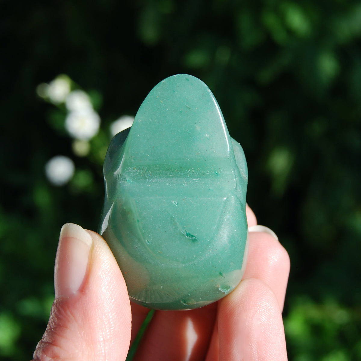 Aventurine Crystal Skull, Green Aventurine Carved Crystal Skull