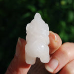 Rose Quartz Carved Crystal Bear