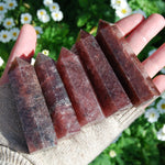 Strawberry Quartz Crystal Tower, Natural Strawberry Quartz Crystal 