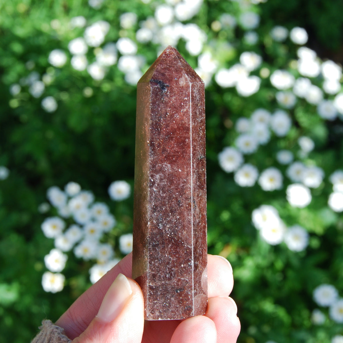 Strawberry Quartz Crystal Tower, Natural Strawberry Quartz Crystal 