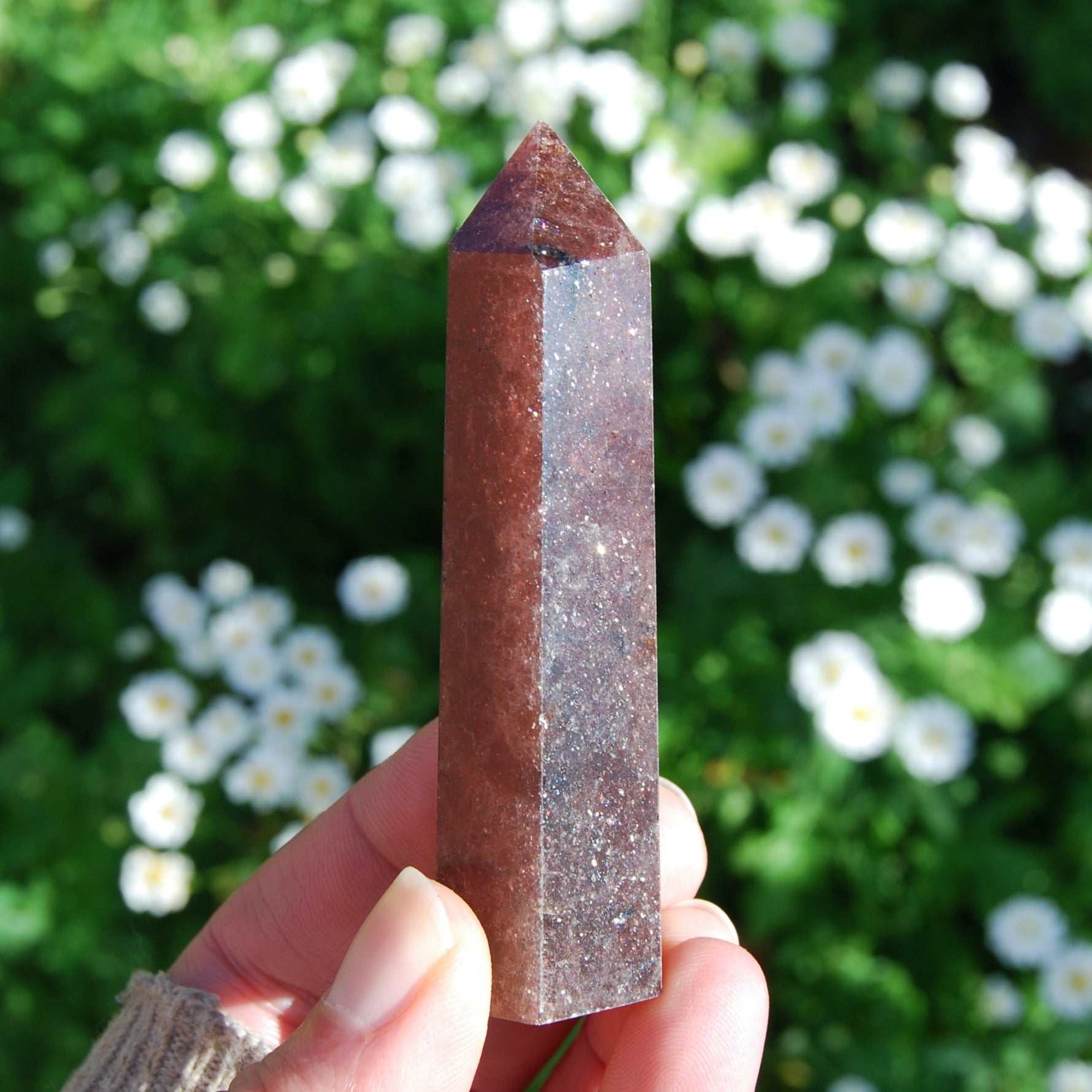 Strawberry Quartz Crystal Tower, Natural Strawberry Quartz Crystal 