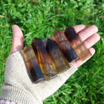 Gold Magenta Fluorite Crystal Towers