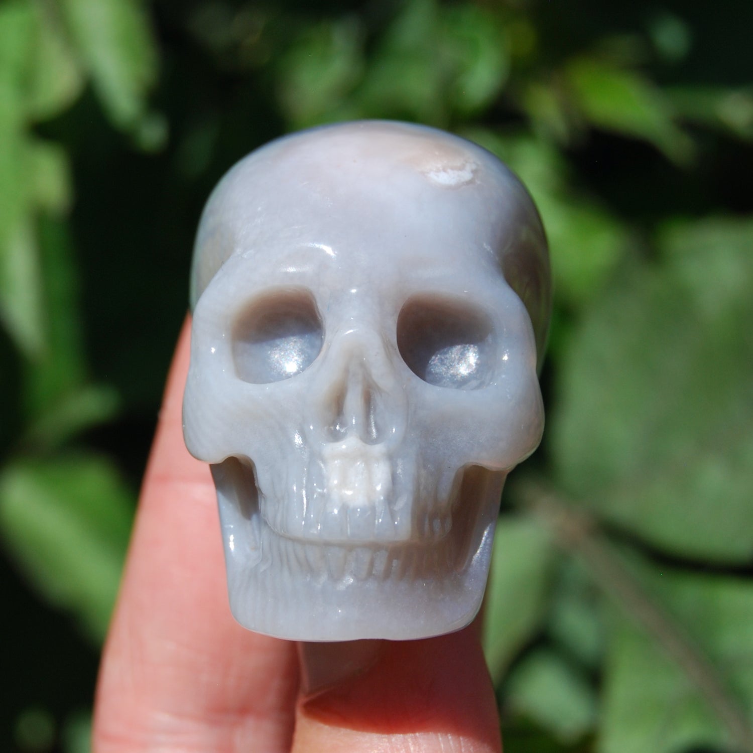 Agate Carved Crystal Skull