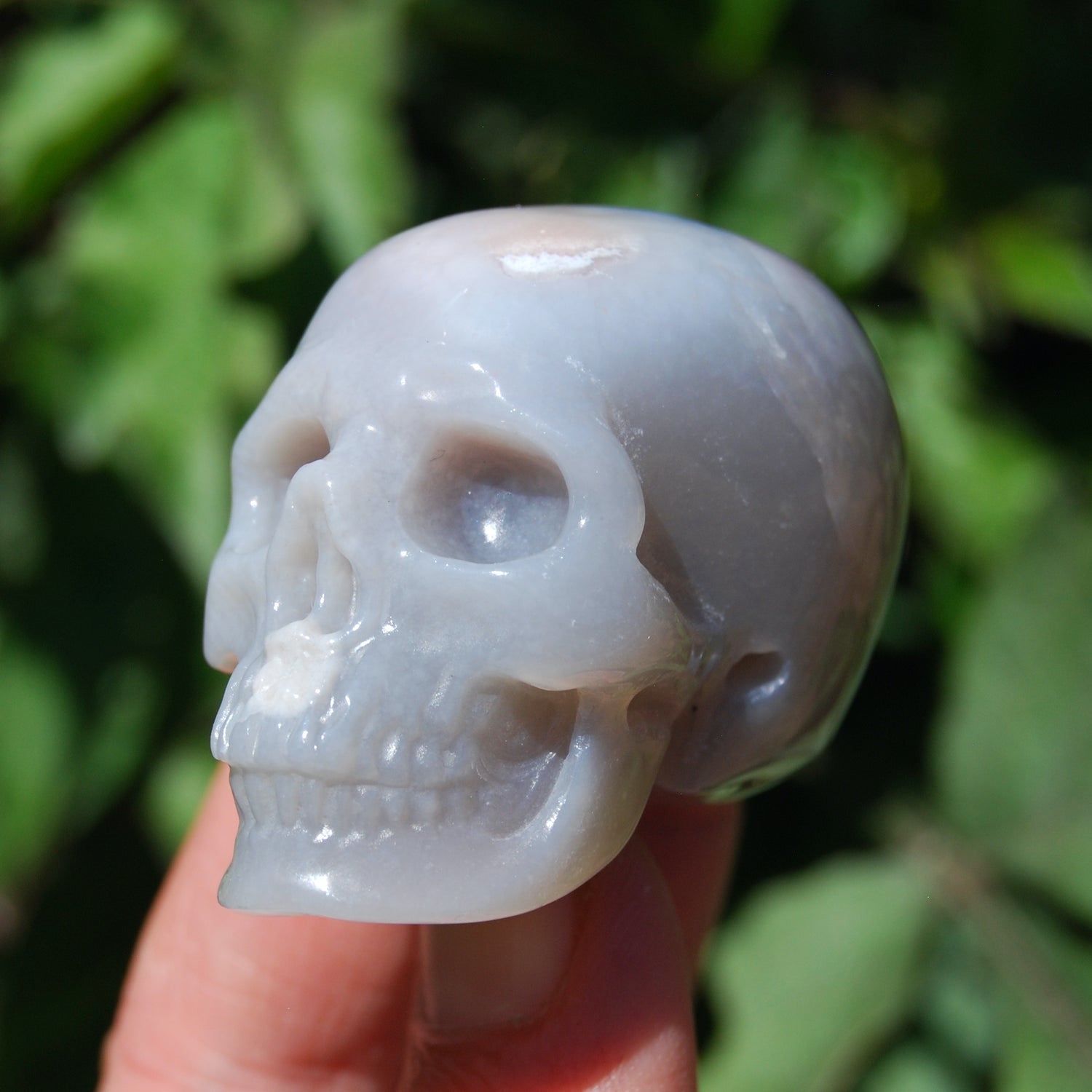Agate Carved Crystal Skull