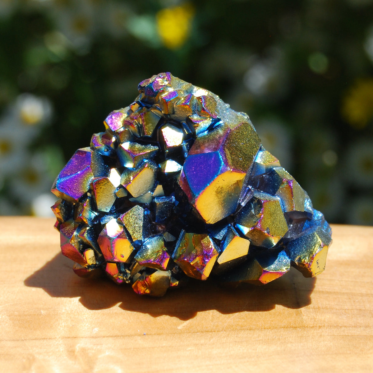 Titanium Aura Quartz Crystal Cluster