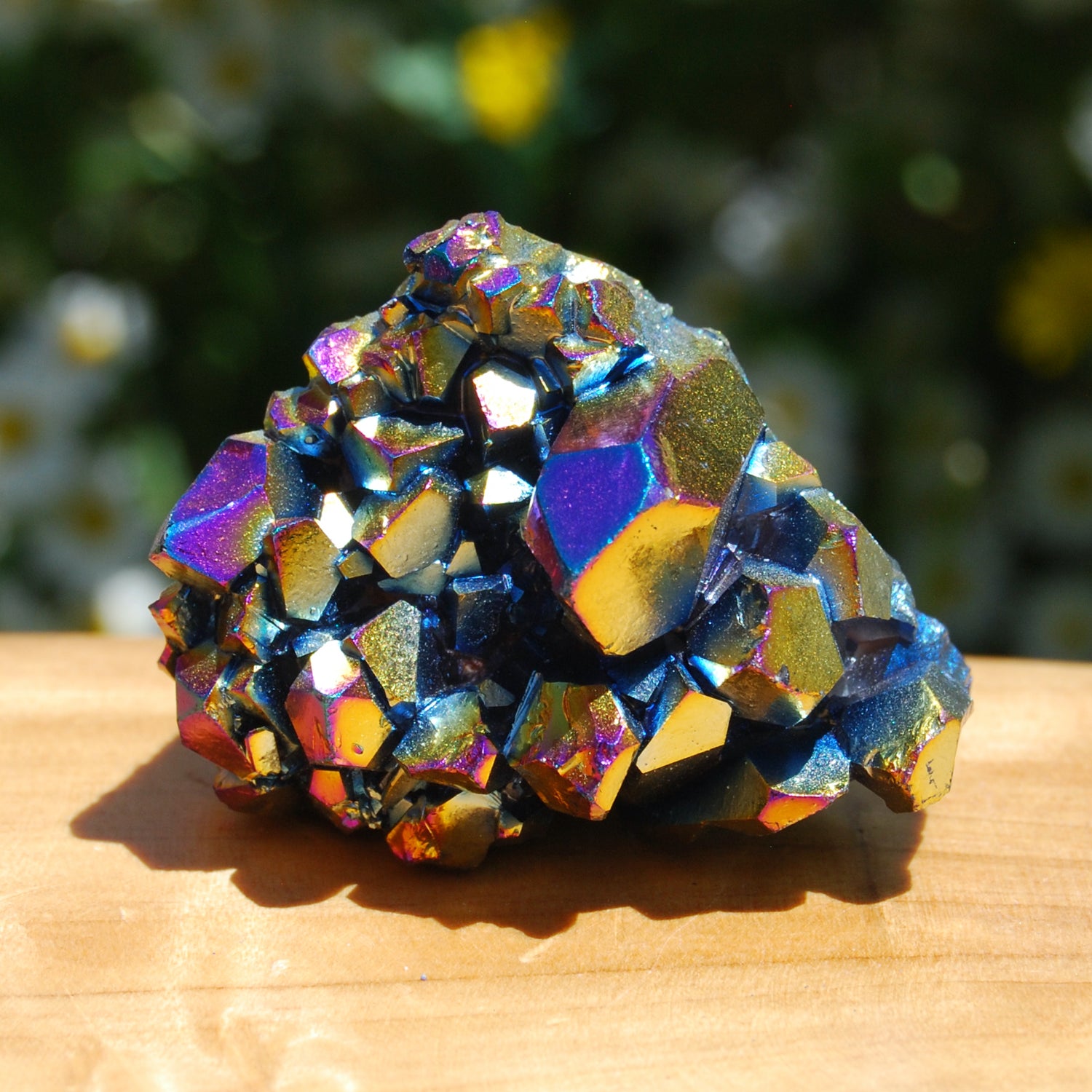 Titanium Aura Quartz Crystal Cluster