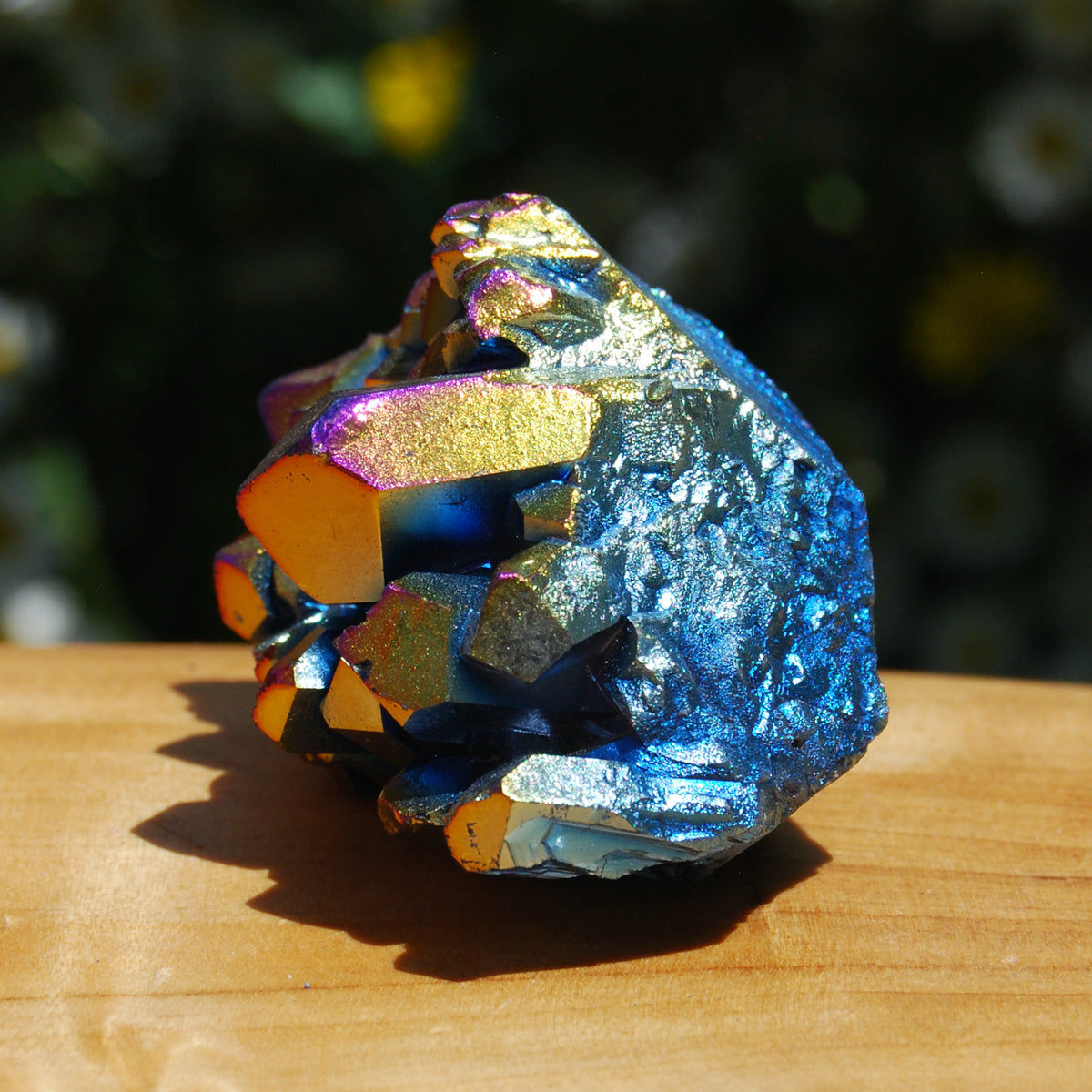 Titanium Aura Quartz Crystal Cluster