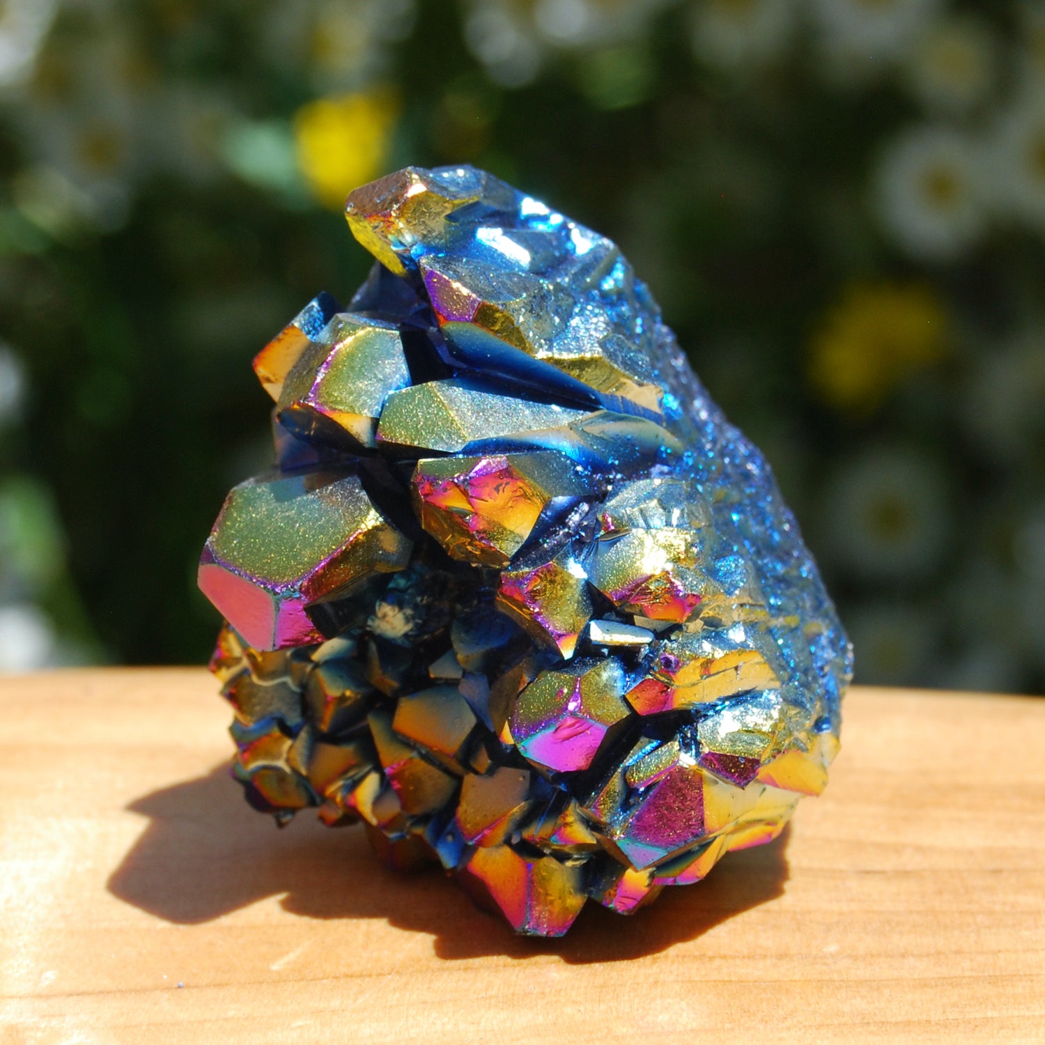 Titanium Aura Quartz Crystal Cluster