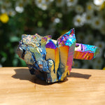 Titanium Aura Quartz Crystal Cluster