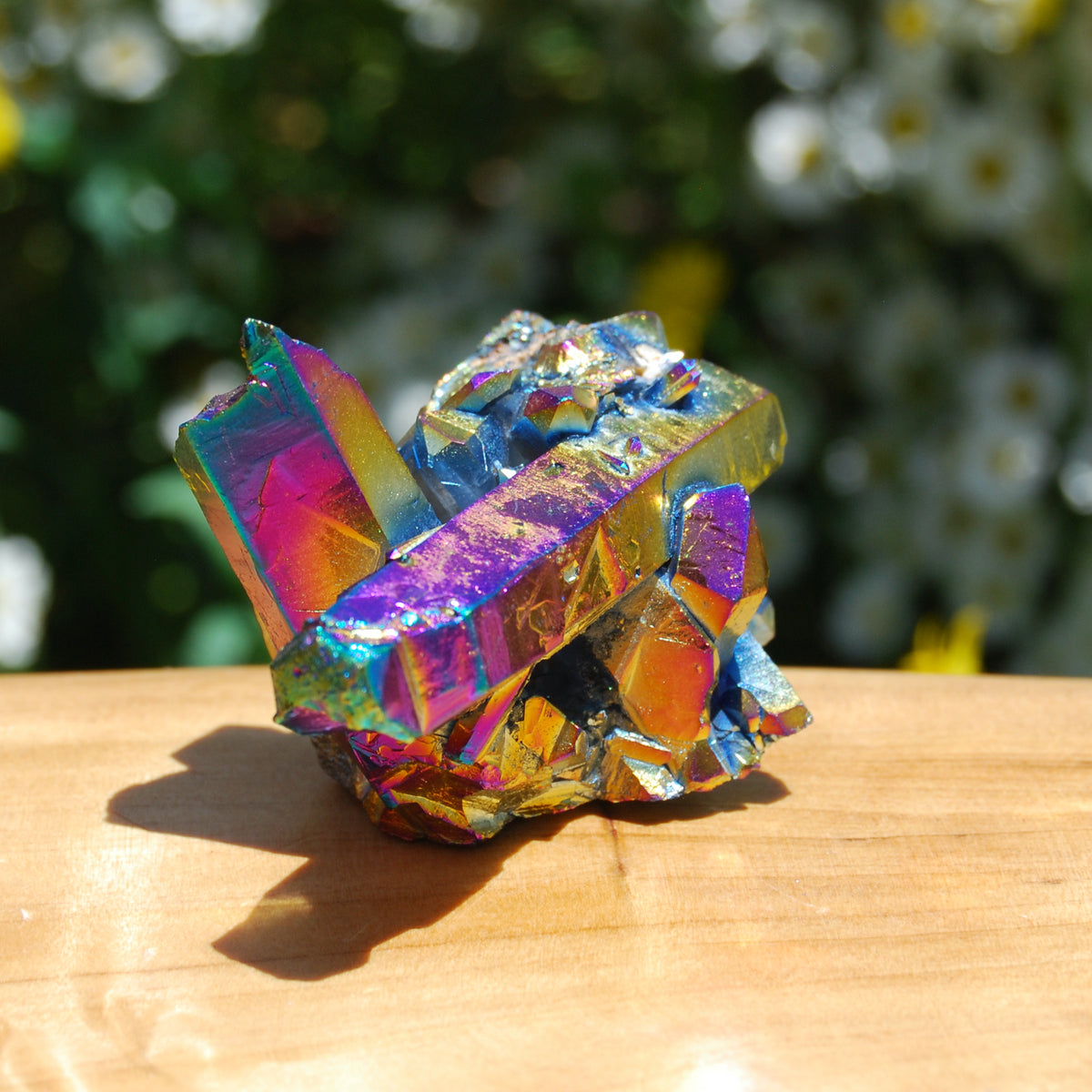 Titanium Aura Quartz Crystal Cluster
