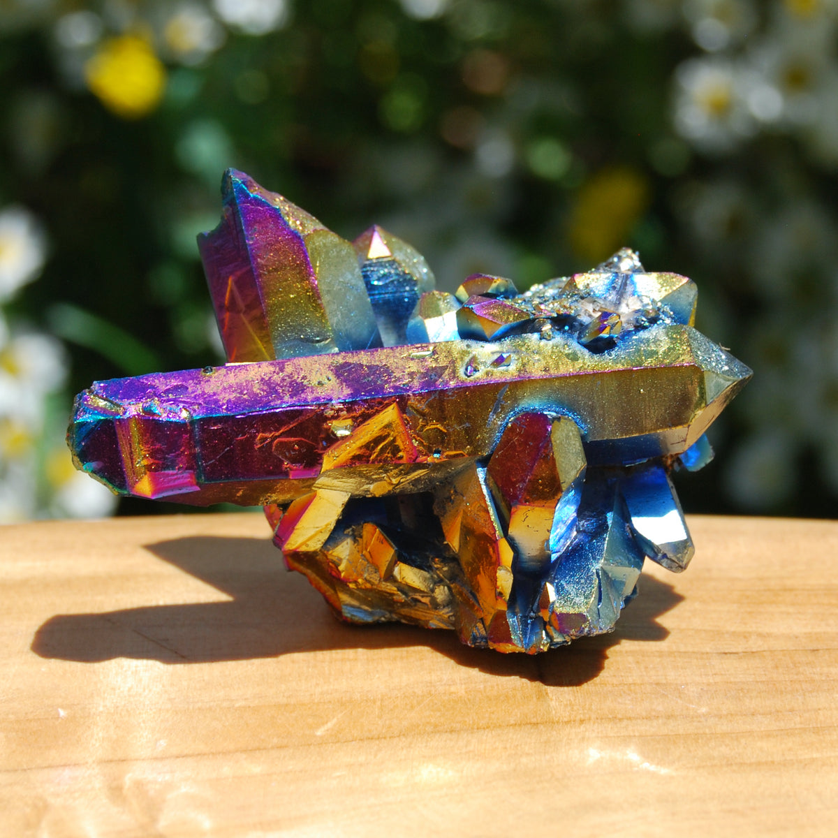Titanium Aura Quartz Crystal Cluster