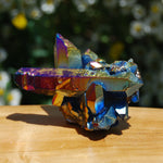 Titanium Aura Quartz Crystal Cluster
