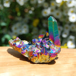 Titanium Aura Quartz Crystal Cluster