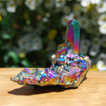 Titanium Aura Quartz Crystal Cluster