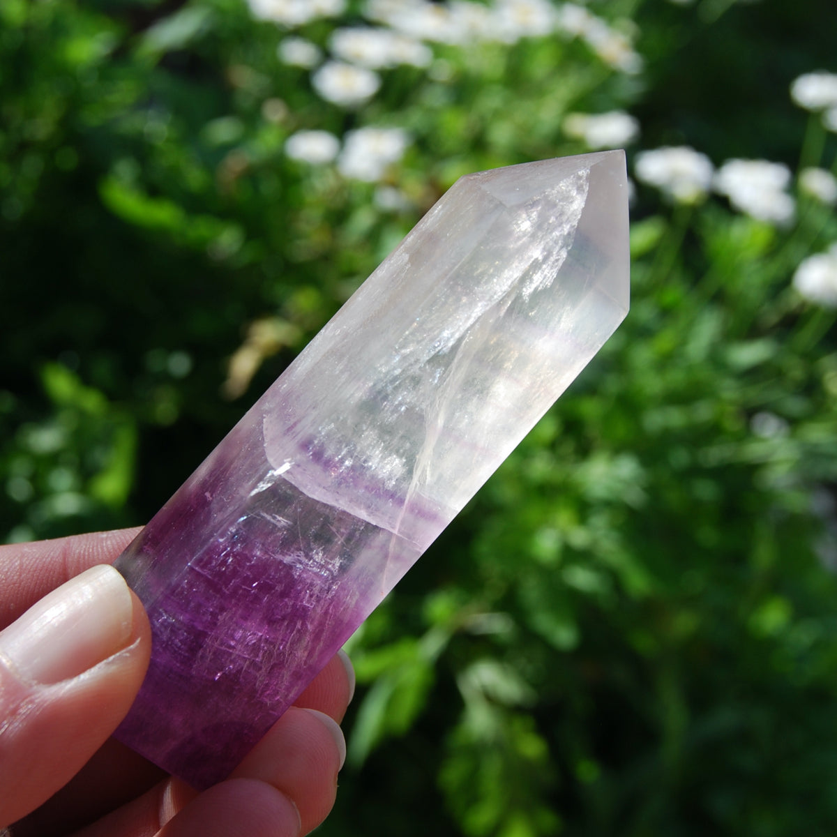 Magenta Fluorite Crystal Tower