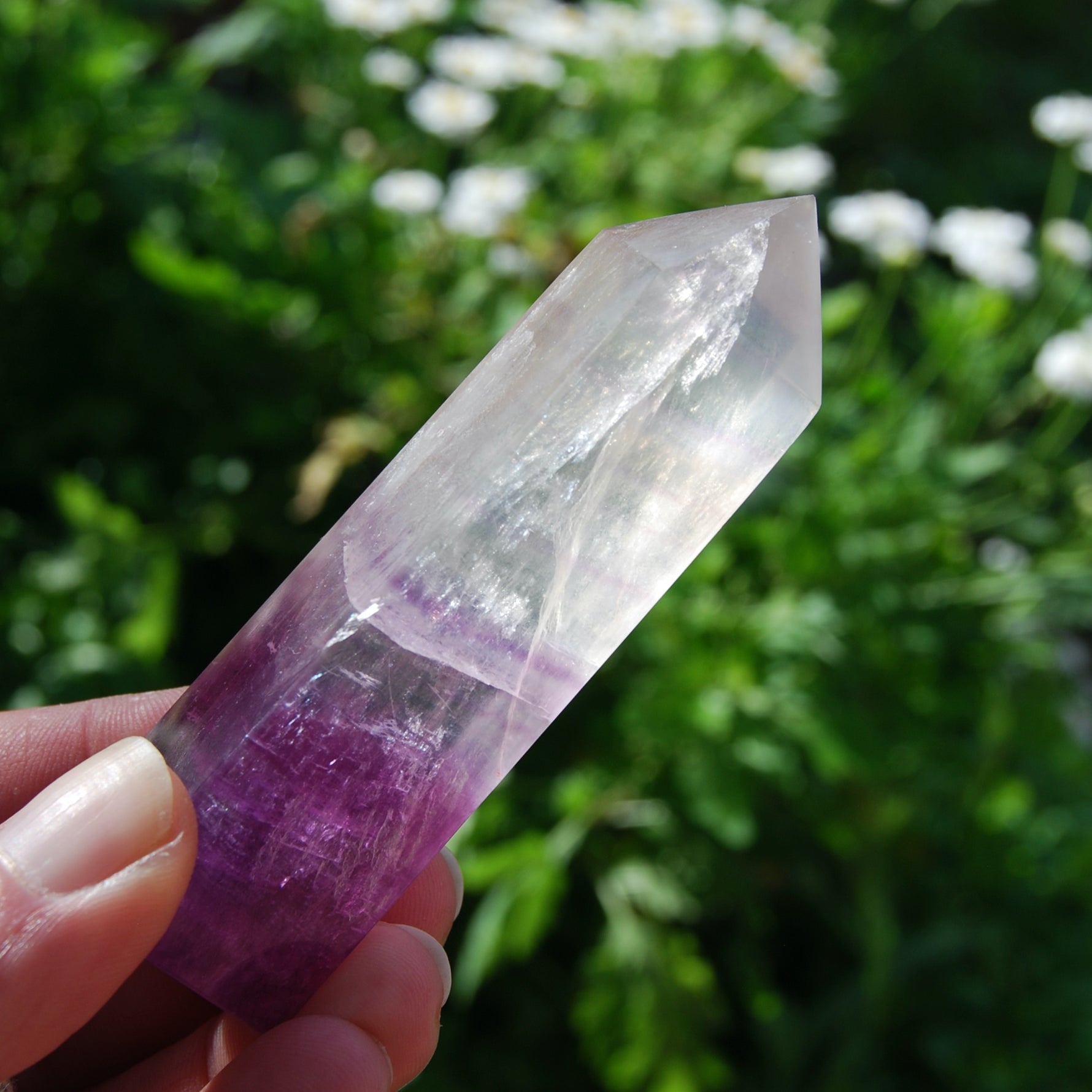 Magenta Fluorite Crystal Tower