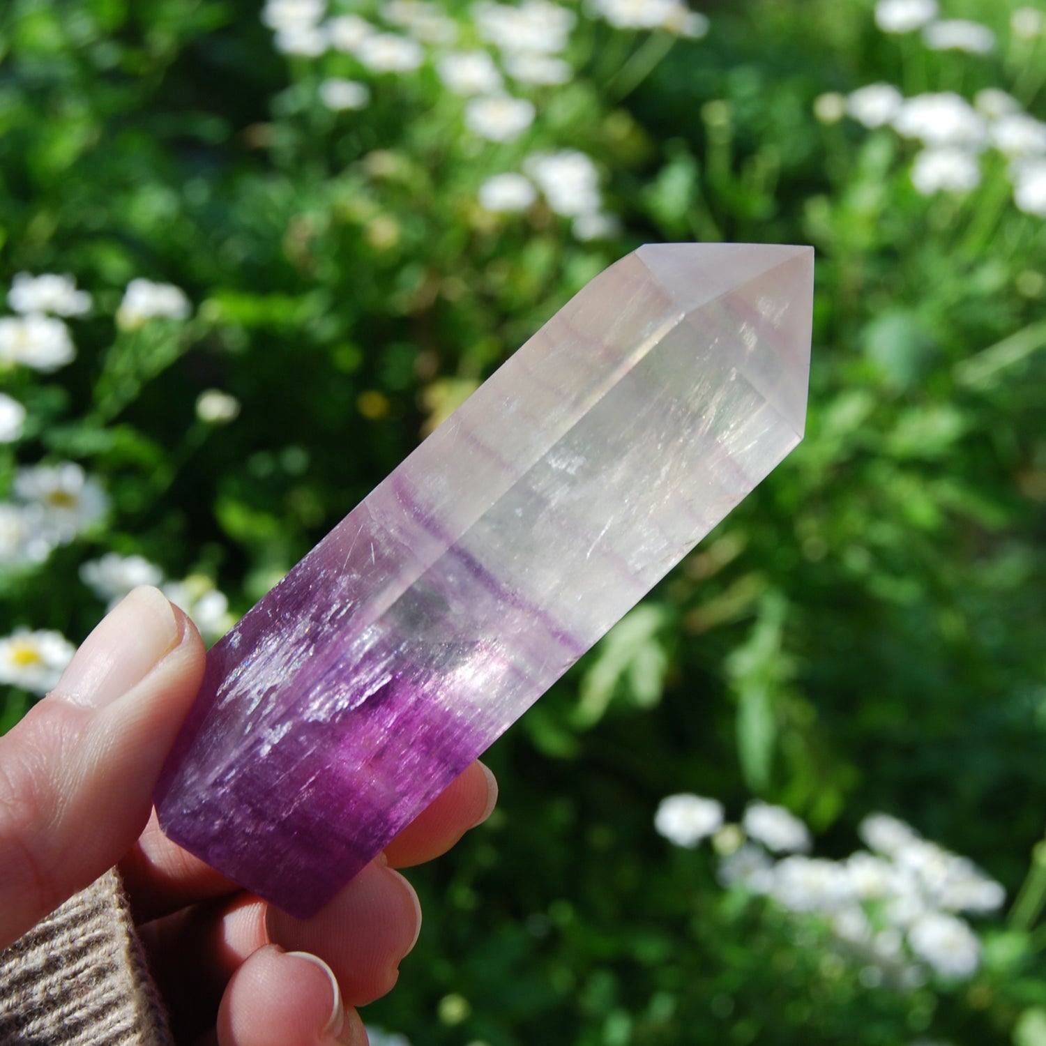 Magenta Fluorite Crystal Tower