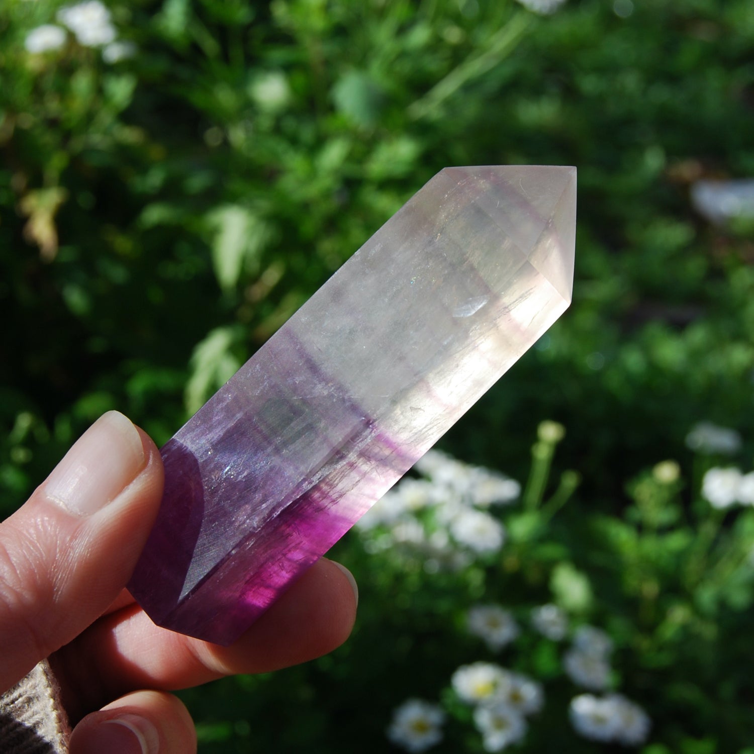 Magenta Fluorite Crystal Tower