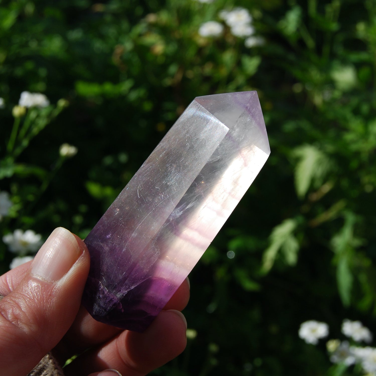 Magenta Fluorite Crystal Tower
