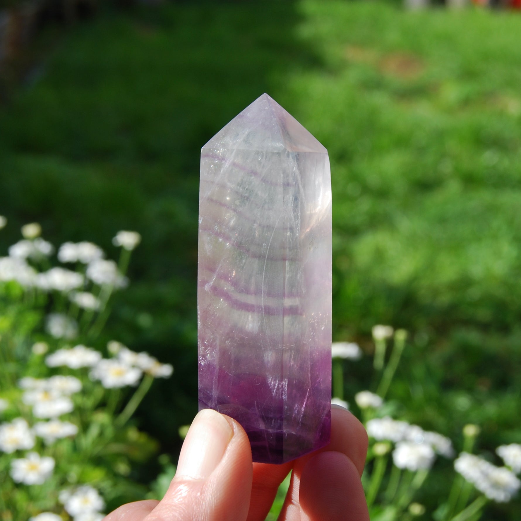 Magenta Fluorite Crystal Tower