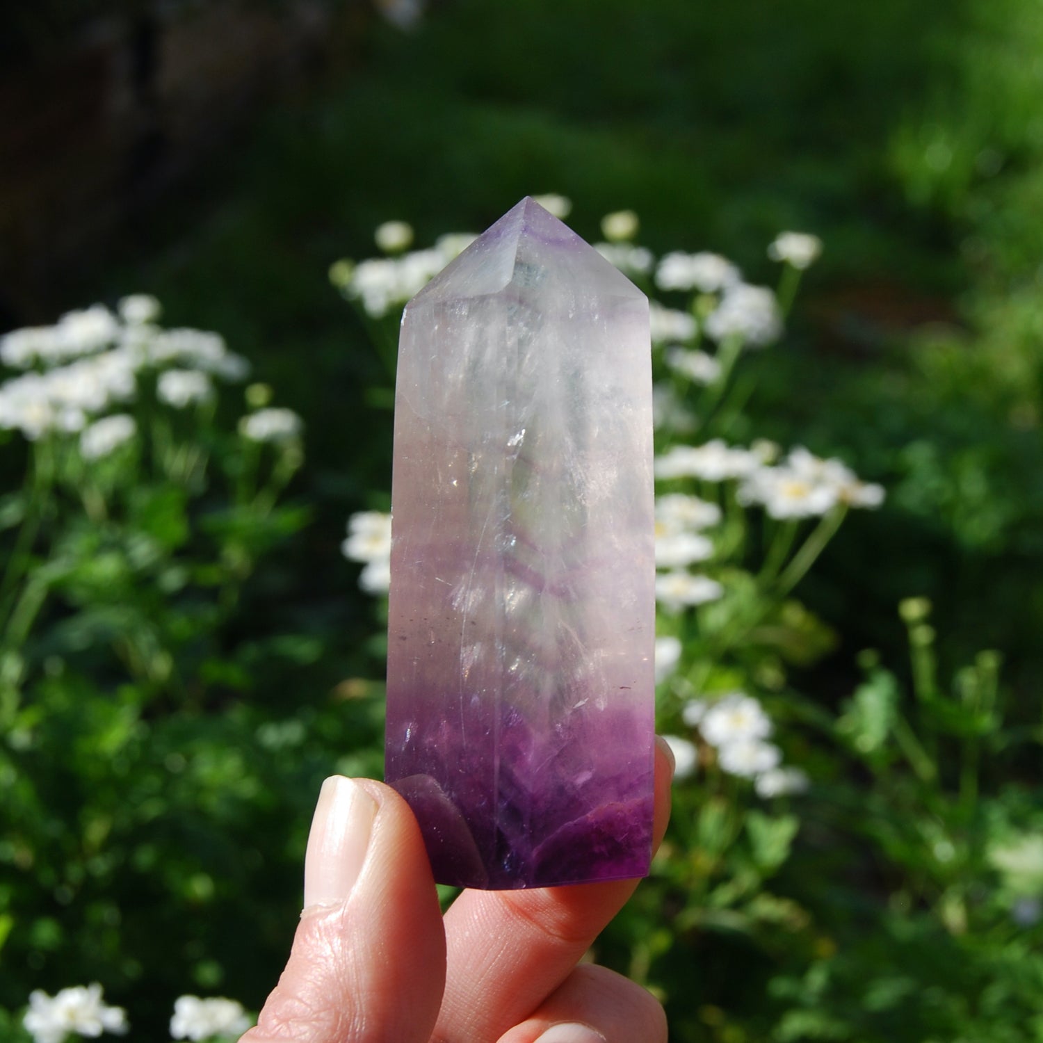 Magenta Fluorite Crystal Tower