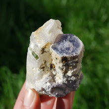 Load image into Gallery viewer, Raw Gem Lepidolite Green Tourmaline Lemurian Quartz Crystal Trapiche Cluster, Brazil LE5
